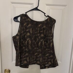 Chic Black and Tan Women's Tank Top